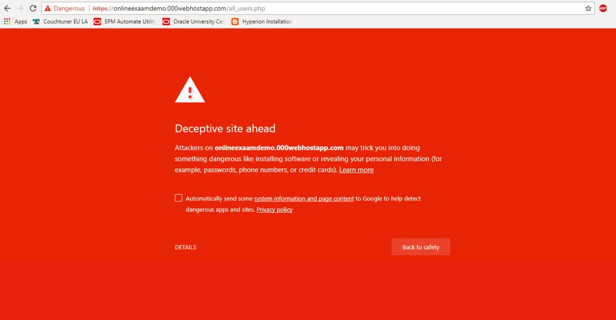 Desbloquear WordPress marcado como sitio peligroso